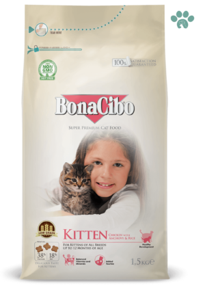 Bonacibo kitten cat food 1.5 Kg (Chicken Flavour)